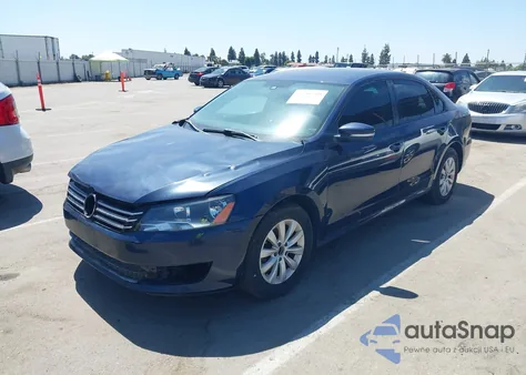 2013 Volkswagen Passat 2.5L S из США, поврежденный, VIN 1VWAP7A35DC026578